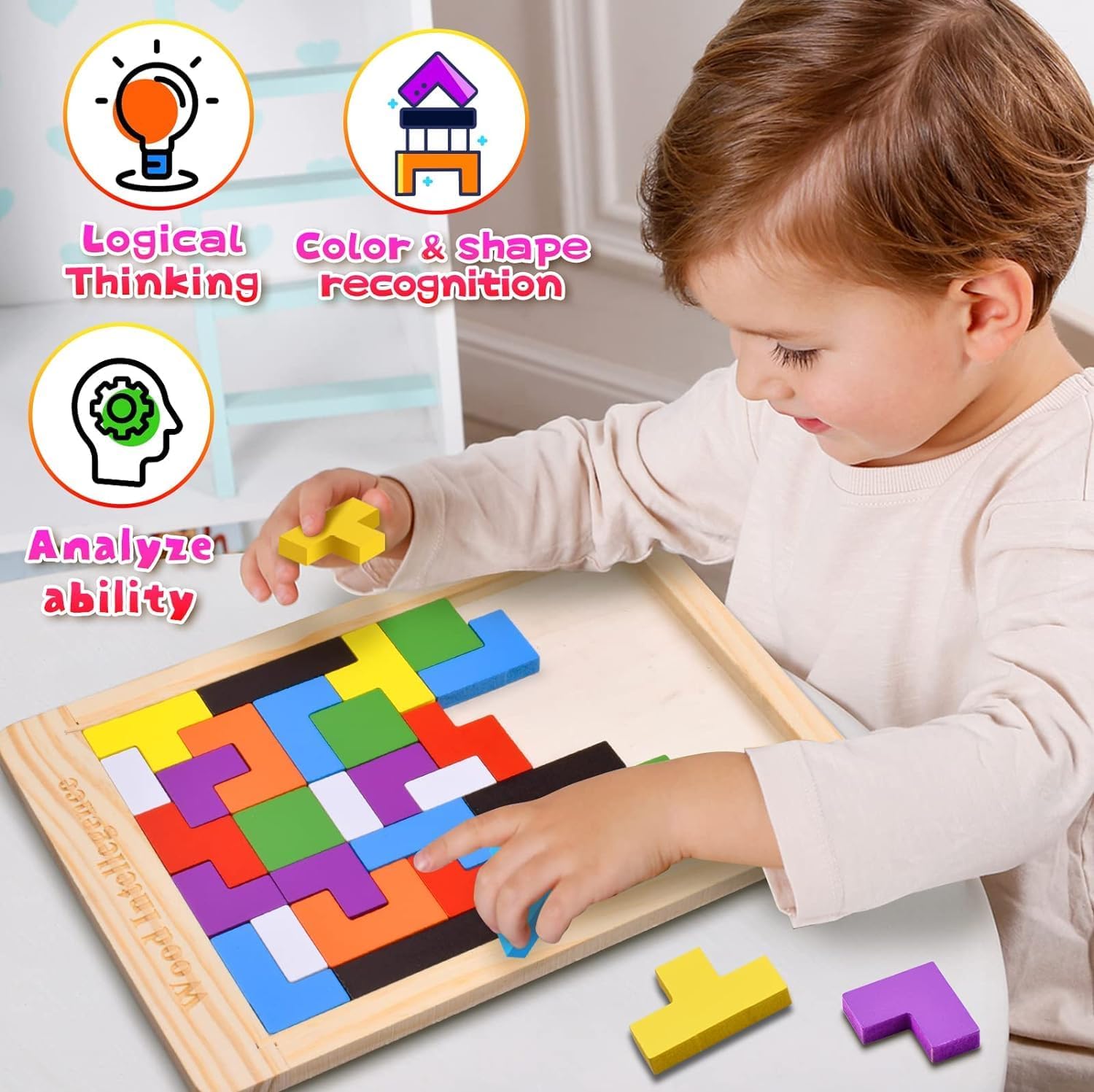 Shipra Play House Wooden Russian Blocks Puzzles
